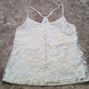 🎈SALE🎈 Anthropologie Ivory Embroidery Top